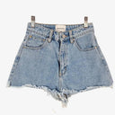 Second-Hand - Abrand Frayed High Relaxed Mini Shorts Size 6 - SwapUp