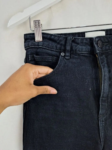 Abrand Jeans Frayed High Boot Denim Jeans Size 8 by SwapUp-Online Second Hand Store-Online Thrift Store