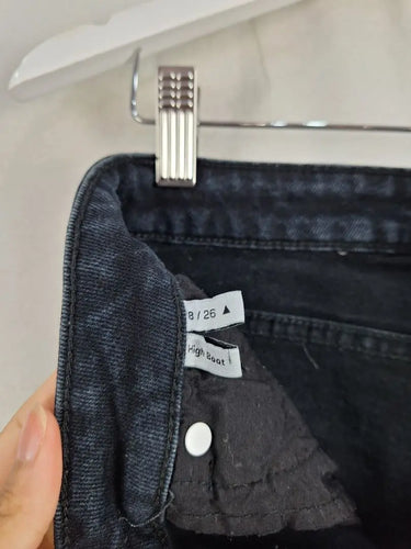 Abrand Jeans Frayed High Boot Denim Jeans Size 8 by SwapUp-Online Second Hand Store-Online Thrift Store