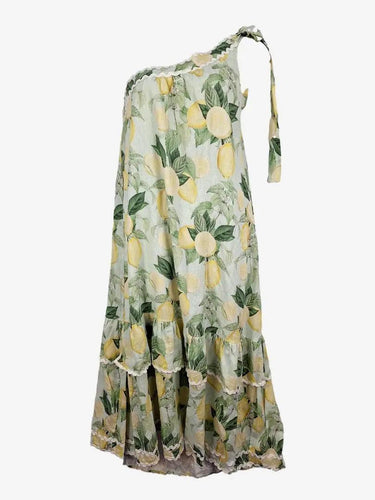 Adorne Lemon Floral Asymmetrical Maxi Dress Size 16 by SwapUp-Online Second Hand Store-Online Thrift Store