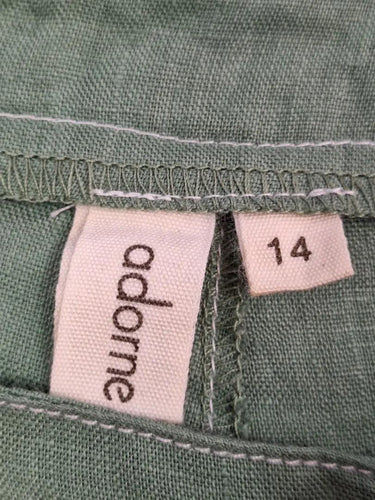 Adorne Sage Feature Stitch Wide LEg Pants Size 14 by SwapUp-Online Second Hand Store-Online Thrift Store