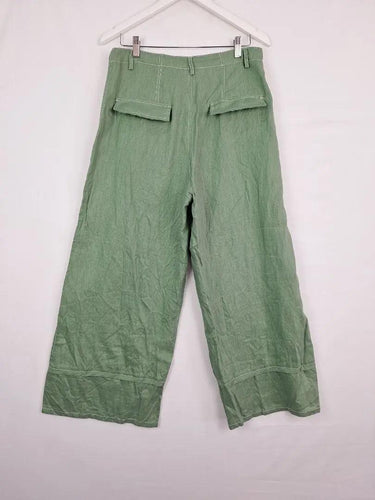 Adorne Sage Feature Stitch Wide LEg Pants Size 14 by SwapUp-Online Second Hand Store-Online Thrift Store