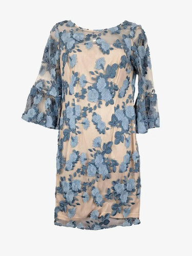 Adriana Papell Embroidered Mesh Overlay Mini Occasional Dress Size 10 by SwapUp-Online Second Hand Store-Online Thrift Store