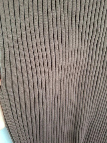 Aere Chocolate Ribbed Cheeky Front Split Maxi Skirt Size M by SwapUp-Online Second Hand Store-Online Thrift Store
