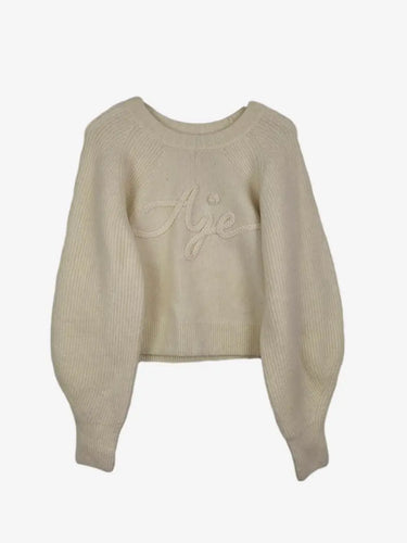 Aje Cozy Ivory Knit Jumper Size L by SwapUp-Online Second Hand Store-Online Thrift Store
