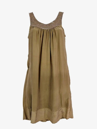 Aje Gold Sequin Silk Mini Dress Size 8 by SwapUp-Online Second Hand Store-Online Thrift Store