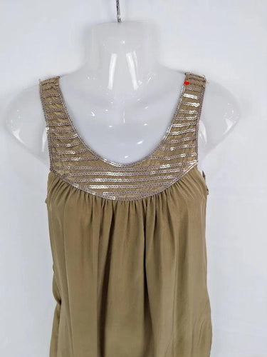 Aje Gold Sequin Silk Mini Dress Size 8 by SwapUp-Online Second Hand Store-Online Thrift Store
