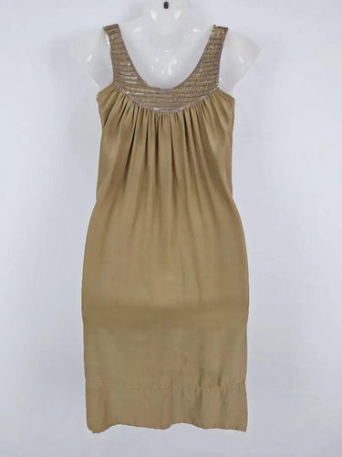 Aje Gold Sequin Silk Mini Dress Size 8 by SwapUp-Online Second Hand Store-Online Thrift Store
