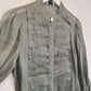 Aje Khaki Pleated Sheer Blouse Size 8 by SwapUp-Online Second Hand Store-Online Thrift Store