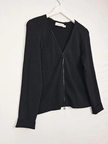 Aje Noir Fine Rib Zipper Cardigan Size 18 by SwapUp-Online Second Hand Store-Online Thrift Store