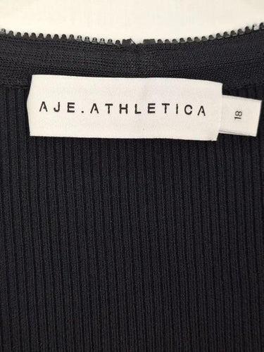 Aje Noir Fine Rib Zipper Cardigan Size 18 by SwapUp-Online Second Hand Store-Online Thrift Store