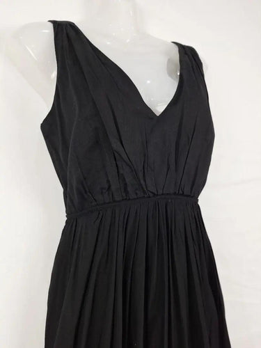 Aje Ruched Deep V Cotton Maxi Dress Size 8 by SwapUp-Online Second Hand Store-Online Thrift Store