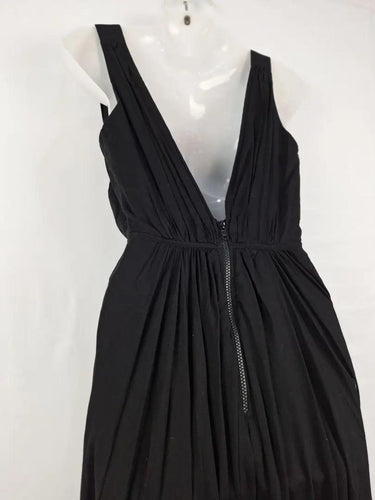 Aje Ruched Deep V Cotton Maxi Dress Size 8 by SwapUp-Online Second Hand Store-Online Thrift Store