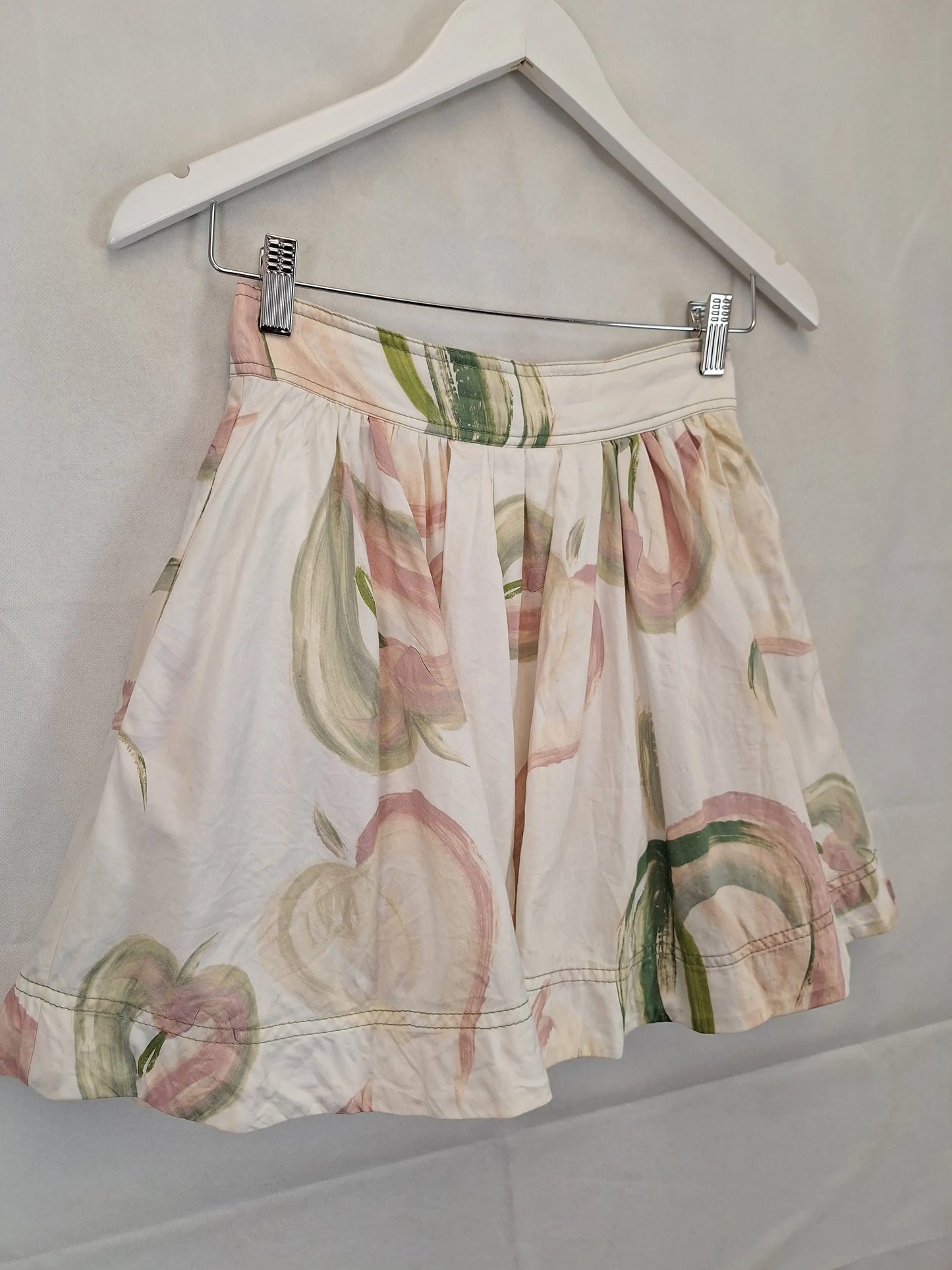 Aje Watercolour Box Pleated Mini Skirt Size 6 by SwapUp-Online Second Hand Store-Online Thrift Store