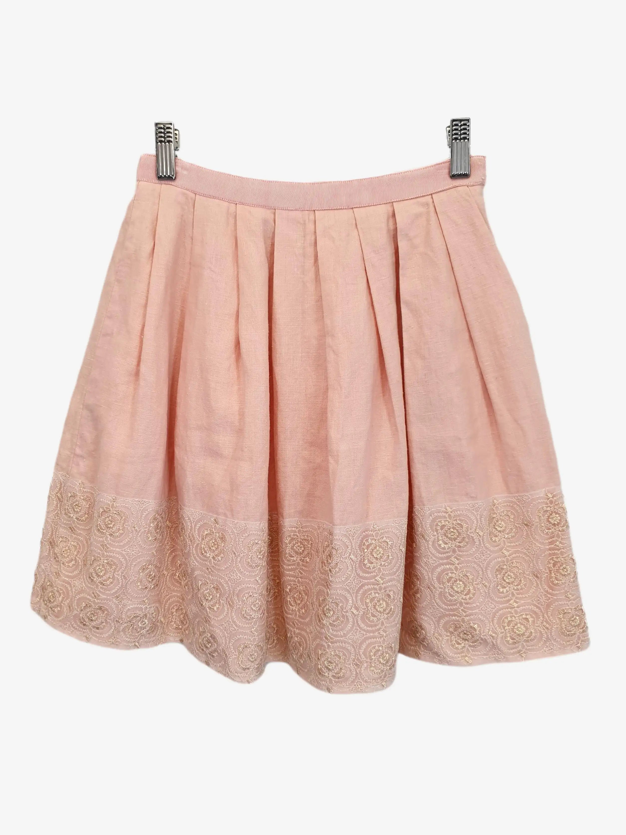 Alannah Hill Blush Lace Pleated Midi Skirt Size 6 – SwapUp