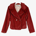 Alannah Hill Cherry Faux Fur Double Breasted Jacket Size 8 by SwapUp-Online Second Hand Store-Online Thrift Store