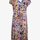 Alannah Hill Mauve Floral Wrapped Silk Midi Dress Size 14 by SwapUp-Online Second Hand Store-Online Thrift Store