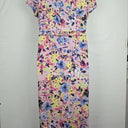 Alannah Hill Mauve Floral Wrapped Silk Midi Dress Size 14 by SwapUp-Online Second Hand Store-Online Thrift Store