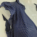 Alannah Hill Navy Frilled Silk Midi Dress Size 10 by SwapUp-Online Second Hand Store-Online Thrift Store