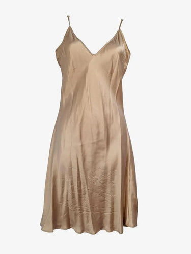 Alannah Hill Navy Frilled Silk Midi Dress Size 10 by SwapUp-Online Second Hand Store-Online Thrift Store