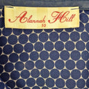 Alannah Hill Navy Frilled Silk Midi Dress Size 10 by SwapUp-Online Second Hand Store-Online Thrift Store