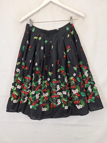 Alannah Hill Retro Gathered Cheery Blossom Midi Skirt Size 8 by SwapUp-Online Second Hand Store-Online Thrift Store