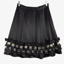 Alannah Hill Satin Embellished Statement Mini Skirt Size 10 by SwapUp-Online Second Hand Store-Online Thrift Store