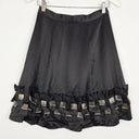 Alannah Hill Satin Embellished Statement Mini Skirt Size 10 by SwapUp-Online Second Hand Store-Online Thrift Store