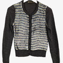 Alannah Hill Sequin Stripe Soft Wool Cardigan Size 10 by SwapUp-Online Second Hand Store-Online Thrift Store