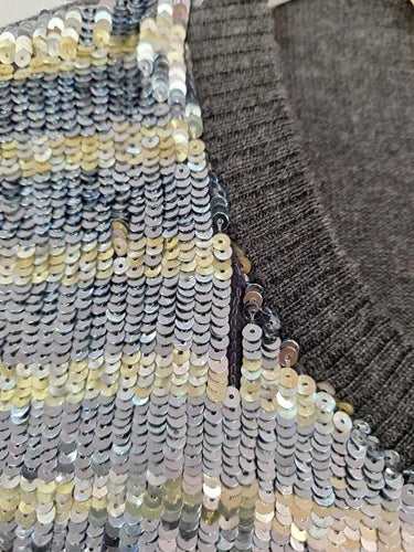 Alannah Hill Sequin Stripe Soft Wool Cardigan Size 10 by SwapUp-Online Second Hand Store-Online Thrift Store