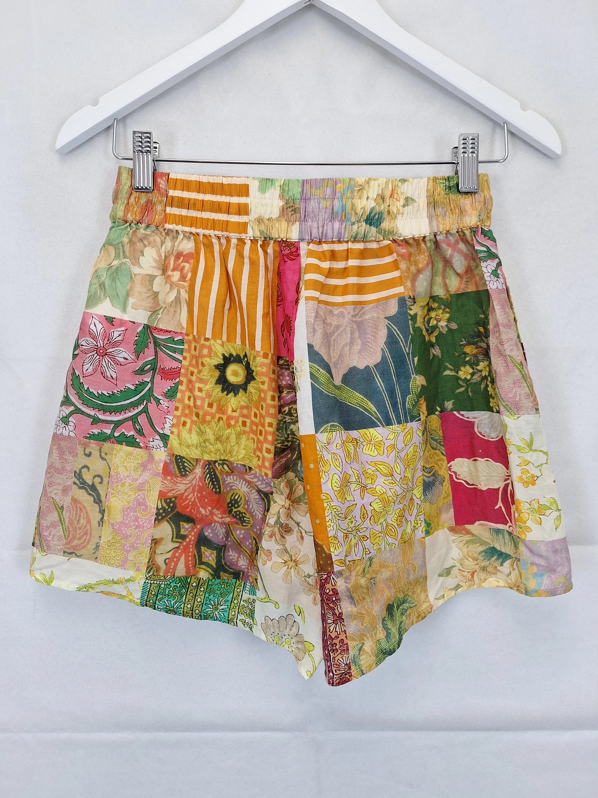 Alemais Everyday Patchwork Drawstring Shorts Size 6 by SwapUp-Online Second Hand Store-Online Thrift Store