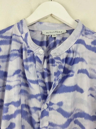 Alexandra Lilac Chicago Tie Dye Boxy Blouse Size XXL by SwapUp-Online Second Hand Store-Online Thrift Store