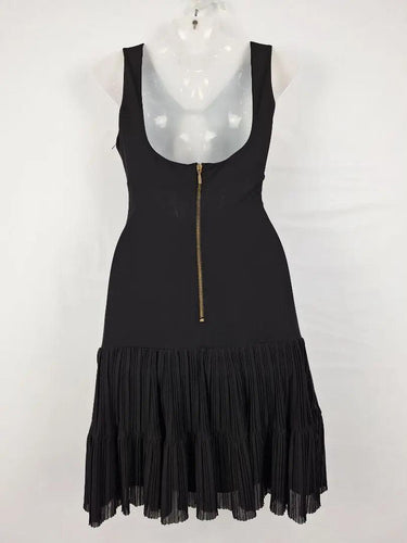 Aliuka Keyhole Mini Pleat Cocktail Mini Dress Size S by SwapUp-Online Second Hand Store-Online Thrift Store