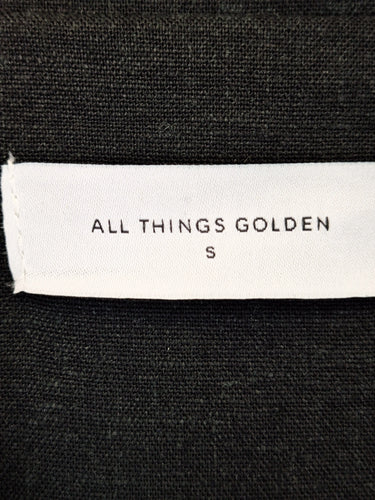 All Things Golden Linen Blend Classic Long  Blazer Size S by SwapUp-Online Second Hand Store-Online Thrift Store