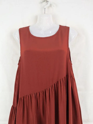 Alpha60 Asymmetrical Tiered Silk Dress Size S by SwapUp-Online Second Hand Store-Online Thrift Store