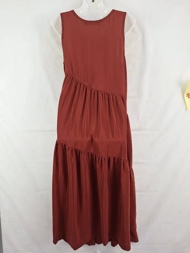 Alpha60 Asymmetrical Tiered Silk Dress Size S by SwapUp-Online Second Hand Store-Online Thrift Store