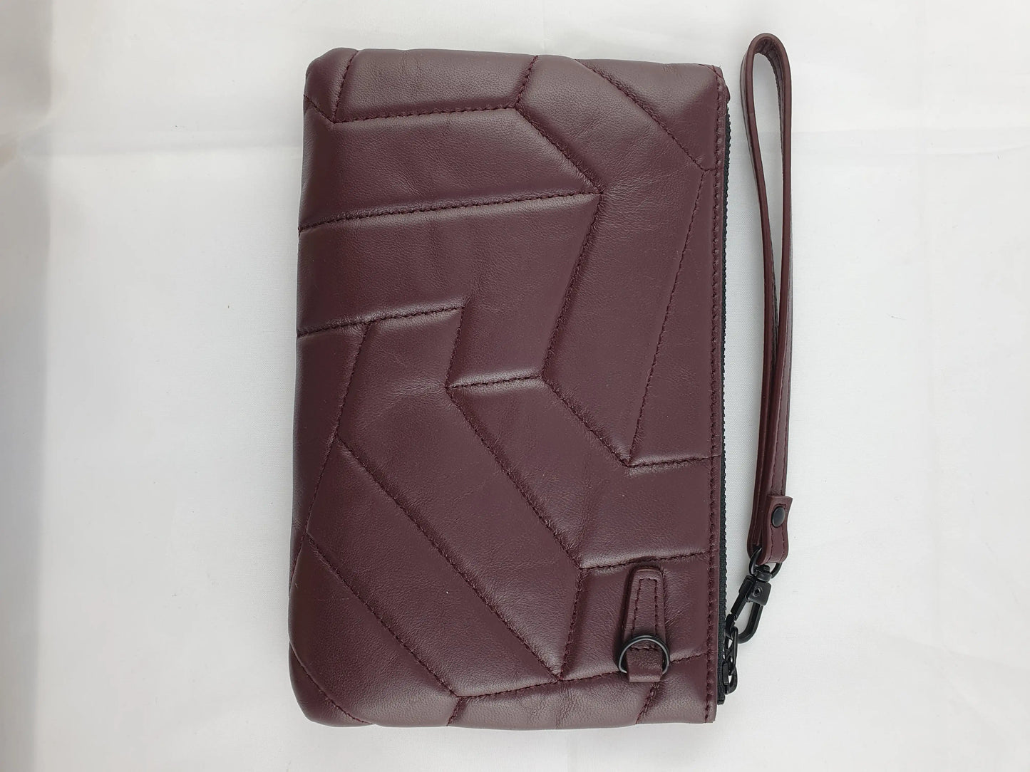 Alpha60 Maroon Zip Padded Pouch Wristlet by SwapUp-Online Second Hand Store-Online Thrift Store