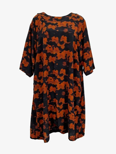 Alpha60 Mottled Copper Silk Midi Dress Size M by SwapUp-Online Second Hand Store-Online Thrift Store