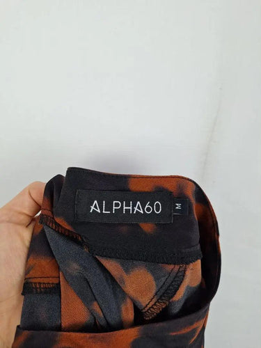 Alpha60 Mottled Copper Silk Midi Dress Size M by SwapUp-Online Second Hand Store-Online Thrift Store
