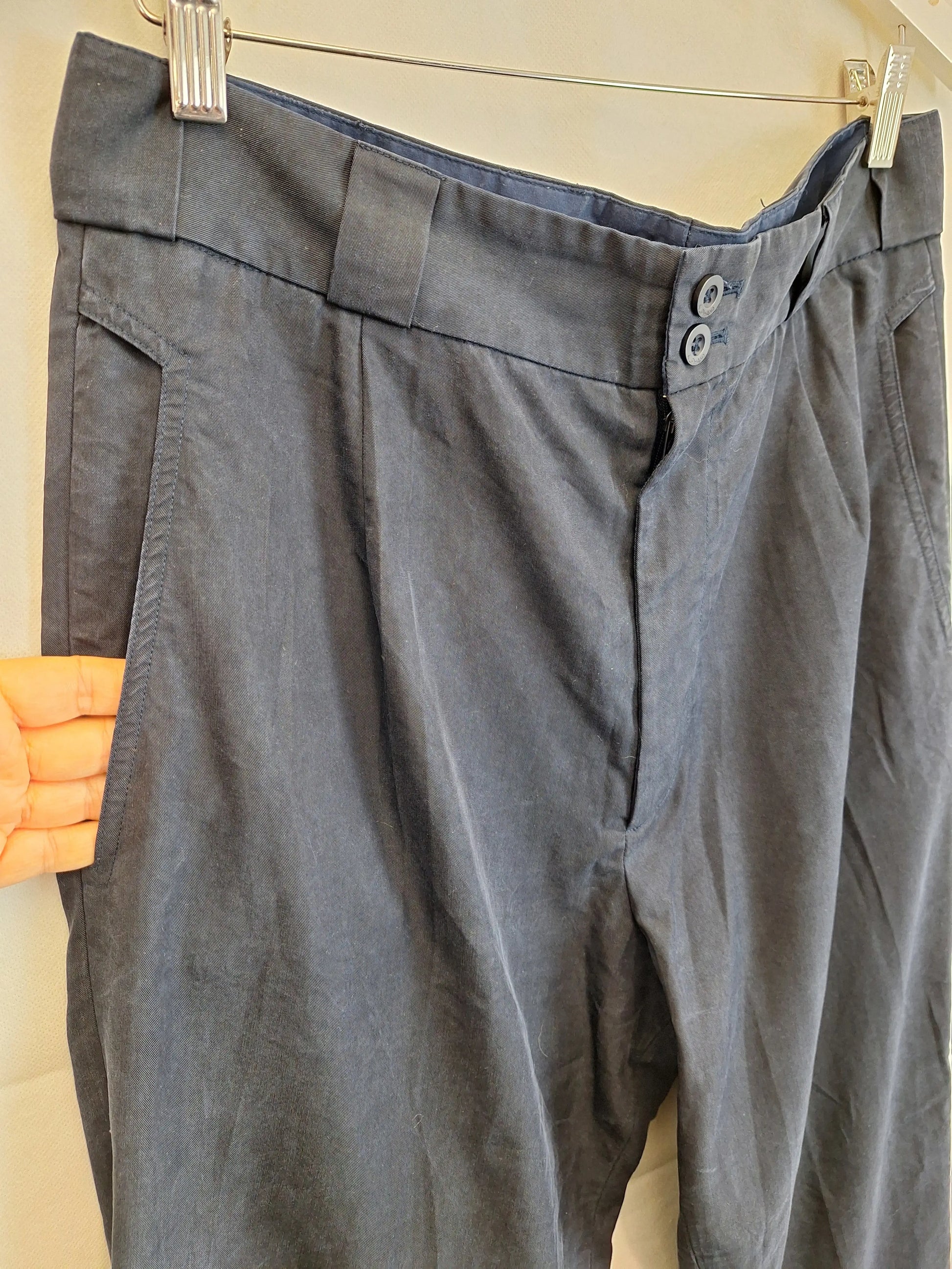 Alpha60 Navy Tapered Casual Pants Size L by SwapUp-Online Second Hand Store-Online Thrift Store