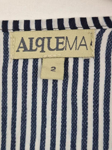 Alquema Striped Textured Shift Dress Size L by SwapUp-Online Second Hand Store-Online Thrift Store