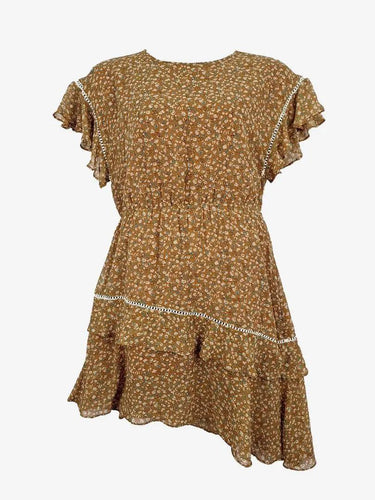 Amelius Broderie Trimmed Pretty Tiered MIdi Dress Size 12 by SwapUp-Online Second Hand Store-Online Thrift Store