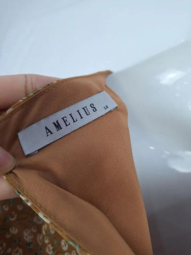 Amelius Broderie Trimmed Pretty Tiered MIdi Dress Size 12 by SwapUp-Online Second Hand Store-Online Thrift Store