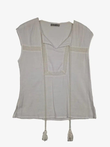 Amelius Lattice Detail Tied neck Top Size S by SwapUp-Online Second Hand Store-Online Thrift Store