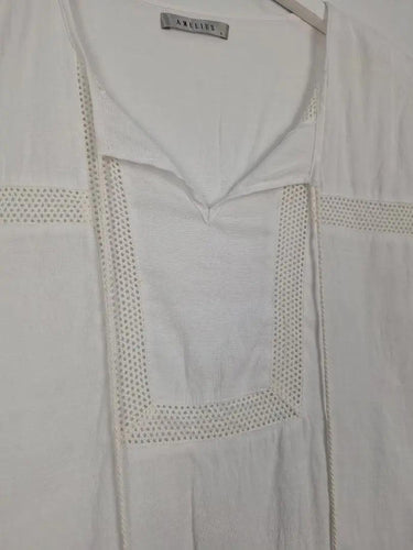 Amelius Lattice Detail Tied neck Top Size S by SwapUp-Online Second Hand Store-Online Thrift Store