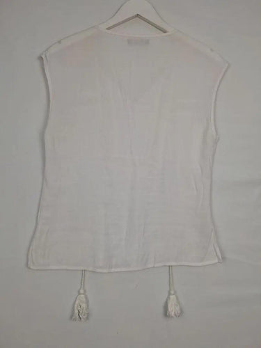 Amelius Lattice Detail Tied neck Top Size S by SwapUp-Online Second Hand Store-Online Thrift Store