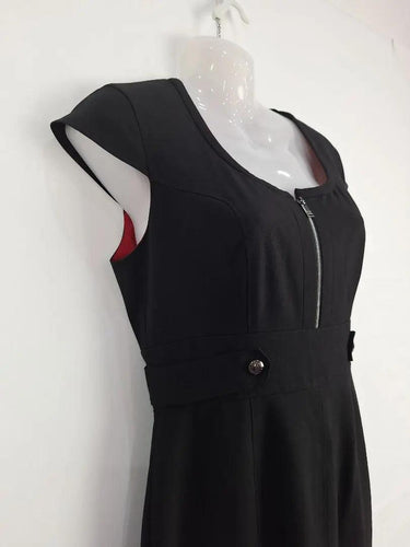 Andrew Marc Half Belted Zip Front Dress Size 4 by SwapUp-Online Second Hand Store-Online Thrift Store