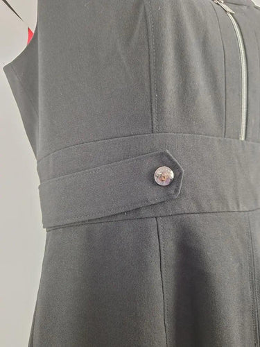 Andrew Marc Half Belted Zip Front Dress Size 4 by SwapUp-Online Second Hand Store-Online Thrift Store