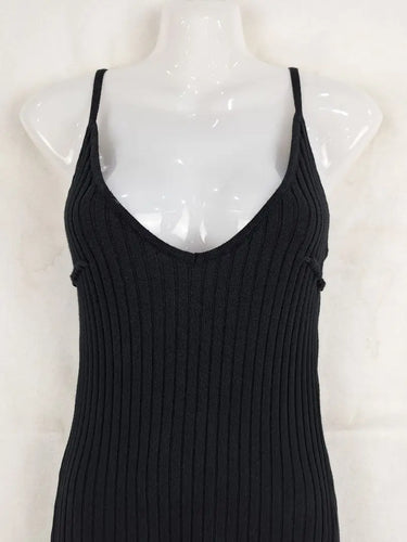 Anna Quan Knitted Flared Onyx Dress Size 8 by SwapUp-Online Second Hand Store-Online Thrift Store