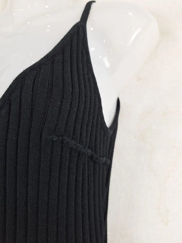 Anna Quan Knitted Flared Onyx Dress Size 8 by SwapUp-Online Second Hand Store-Online Thrift Store
